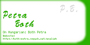 petra both business card